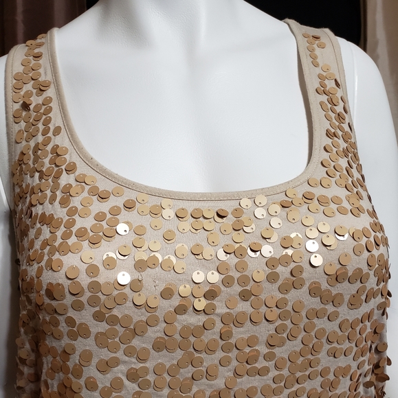 Eyeshadow Tank Top with Gold Sequin 2X - Picture 2 of 5
